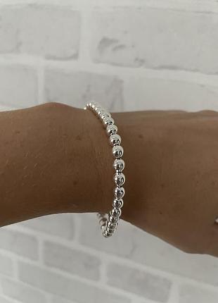 Срібний браслет з кулями 925 проба