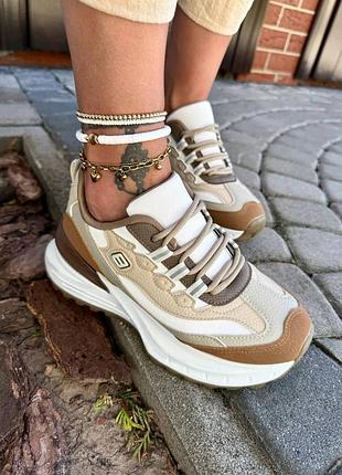 Базовые удобные легкие кроссовки на утолщенной подошве в универсальных пастельных цветах