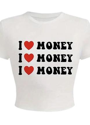 Літній топ «i love money”