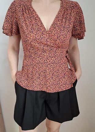Яркая блуза mint velvet леопард английская оригинал