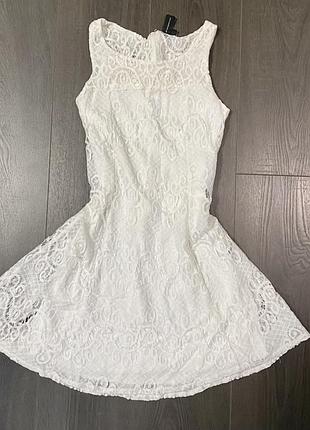 Плаття біле гепюр кружевное платье белое гепюр мереживо