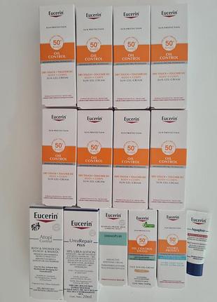 Набір сонцезахисний ультралегкий гель-крем для тіла eucerin oil control dry touch spf 50+
