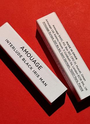 Amouage interlude black iris мужской парфюм 2 мл (оригинал)