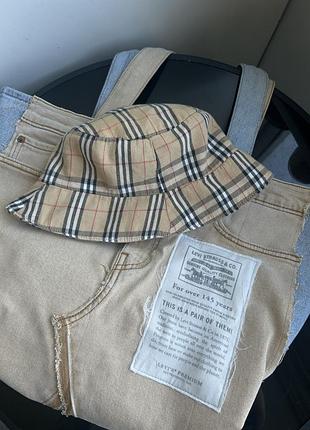 Панама шляпа кепка бейсболка козырек burberry классическая клетка