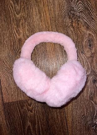 Зимні навушники світло рожеві