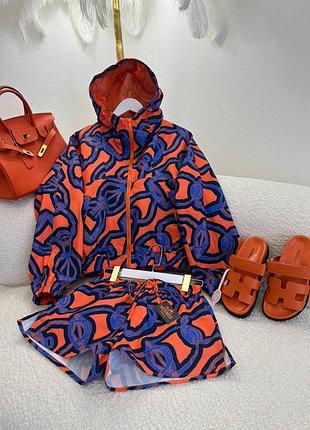 Костюм куртка и шорты в стиле hermes