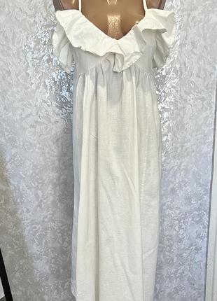 Бавовняна біла сукня