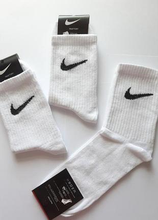 Набор 6 пар мужские белые высокие носки nike найк 41-45р мужские носки найк4 фото