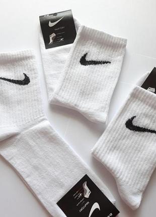 Набор 6 пар мужские белые высокие носки nike найк 41-45р мужские носки найк3 фото