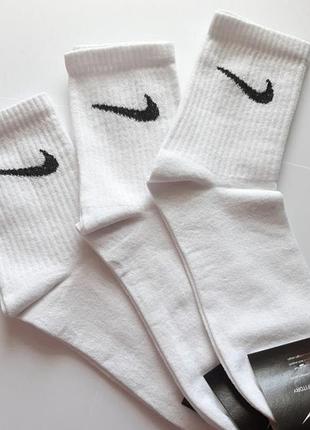 Набор 6 пар мужские белые высокие носки nike найк 41-45р мужские носки найк6 фото