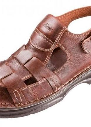 Шкіряні босоніжки / сандалі від німецького бренду light walk 46 gr.