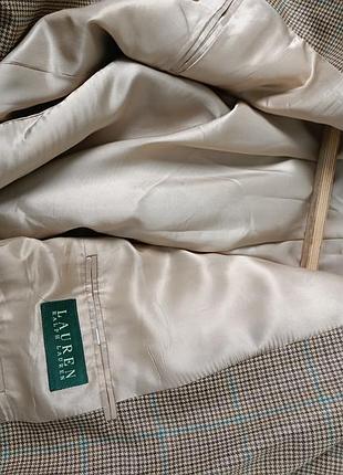 Бежевий піджак ralph lauren iз шовку і вовни3 фото
