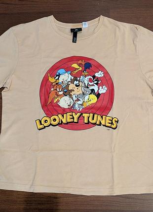 Жіноча мультяшна футболка h&m looney tunes