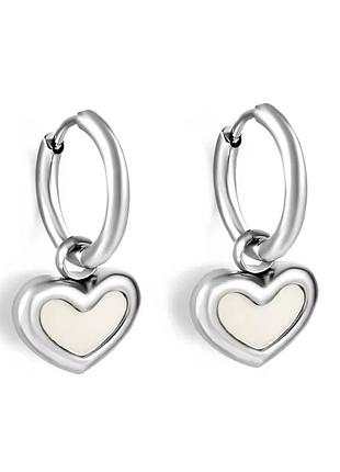 Серьги нержавеющая сталь stainless steel сердца