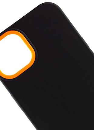 Чохол tpu+pc bichromatic для apple iphone 13 (6.1") black / orange 2