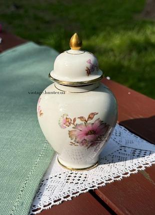 Вінтажна порцелянова ваза з кришечкою німецької zeh scherzer в rehau, bavaria