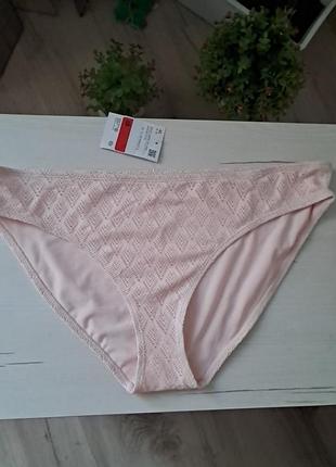 Ажурні трусики від купальника пудрові