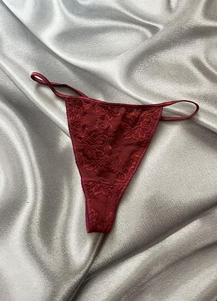 Шикарні стрінги з вишитими квітами l