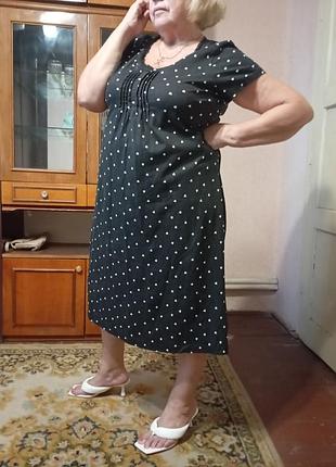 Літня сукня з хлопка з прінтом сердець  large