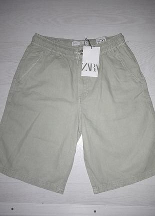 Шорти нові zara льон + котон 11-12