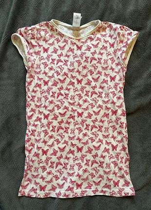 Бавовняна футболка з принтом метелики