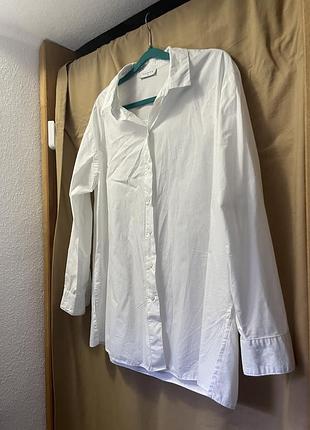 Сорочка біла рубашка l papaya zara mango cos м