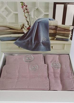 Набір рушників maison d'or bonni lilac 30*50, 50*100, 70*140