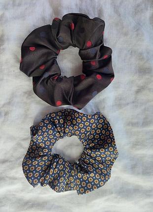 Набор шелковых резинок скранников, натуральный шелк