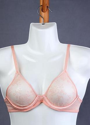 Бюстгалтер primark кружевной на косточках 70a нежно-персиковый (3590570)