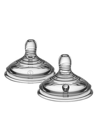 🇬🇧 tommee tippee соска на пляшечку slow flow від 0 до 3 місяців повільний потік номер 1