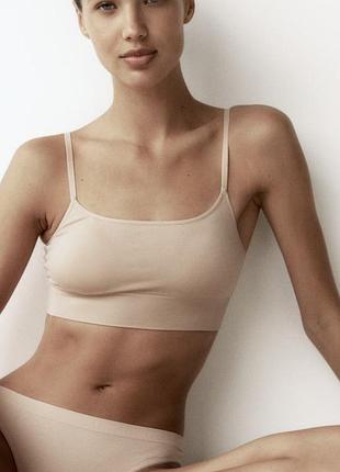 М'який безшовний еластичний бюстгальтер топ-бралет h&m р. l