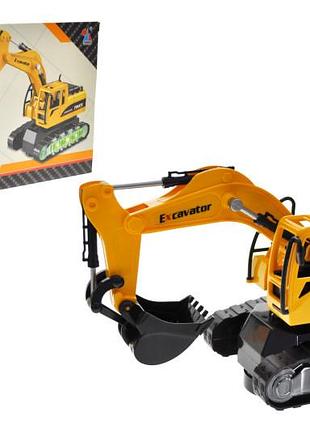 Екскаватор на батарейках, озвучений, зі світлом, в коробці yf3088a р.23,5*11*16см