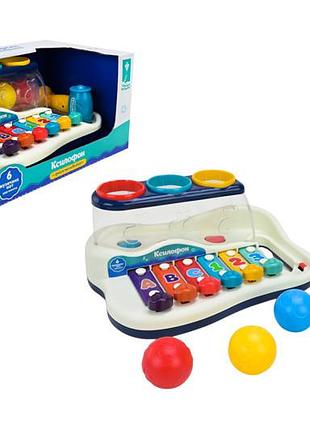 Ксилофон, pl-724-31, стукалка та м'ячики, р-р 25,5*16,5*11, у коробці 29,5*18*15 см