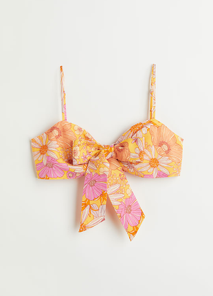 Бралет з льоном h&m tie-front bralette — l