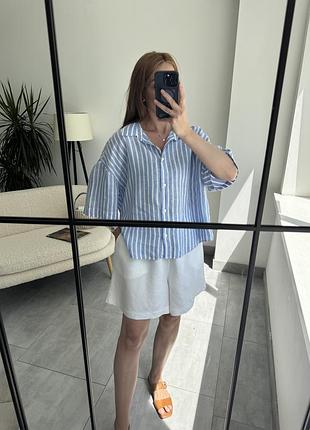 Лляна сорочка h&m