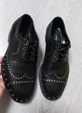 Кожаные мужские туфли dolce gabbana