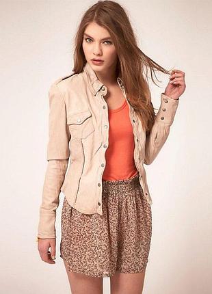 Оригінал нова шкіряна куртка-сорочка muubaa leather ranch shirt jacket