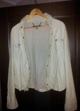 Оригинал новая кожаная куртка-рубашка muubaa leather ranch shirt jacket2 фото