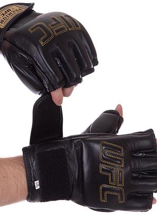 Рукавички для змішаних єдиноборств mma шкіряні ufc pro prem uhk-75059 l-xl чорний