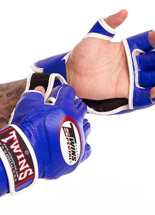 Рукавички для змішаних єдиноборств mma шкіряні twins ggl-6 m-xl кольору в асортименті