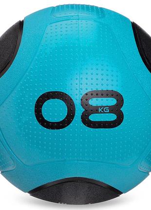 Медбол мяч медицинский medicine ball zelart fi-2620-8 8кг синий-черный
