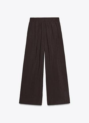 Широкі штани палаццо з еластичною талією  zara