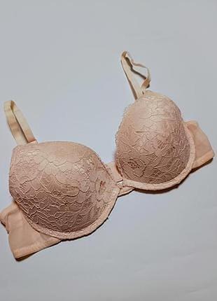 Чашка 34c 75c пудровый бюстгальтер с push up #1034#