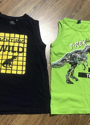 Летние майки-футболки для мальчика 5-6лет