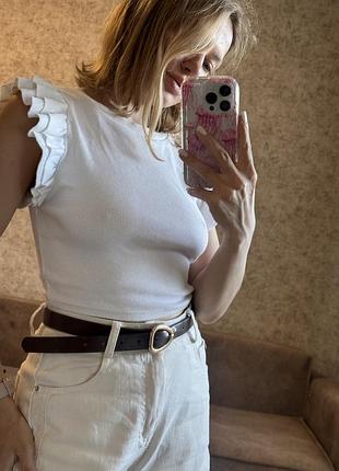 Майка с рюшами