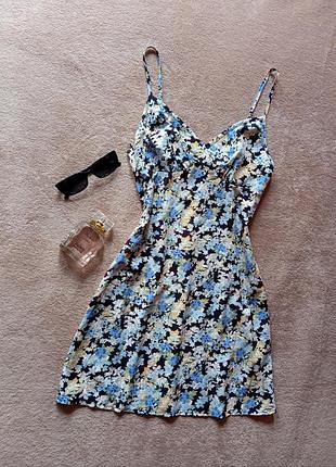 Легкое красивое качественное трендовое платье бюстье в цветочный принт