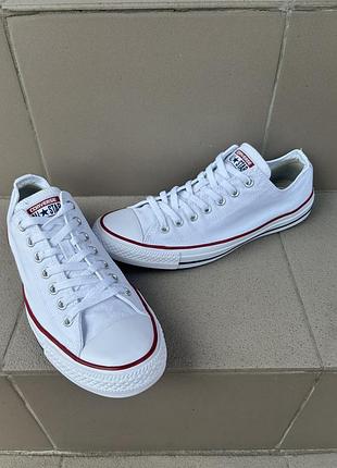 Оригинал базовые белые кеды білі кеди converse 44p
