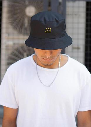 Мужская панамка without с принтом crown black