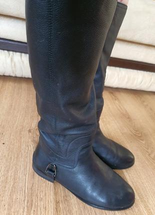 Утепленные кожаные сапоги (0101)