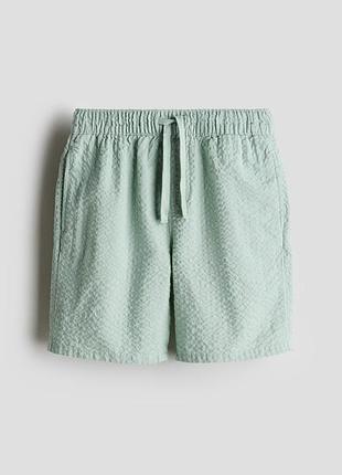 Детские муслиновые шорты для мальчика h&m светло-зеленый (25063001)